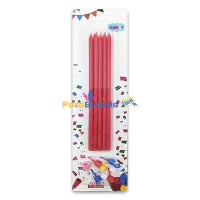 15-Cm-Kirmizi-Mum-10lu