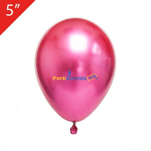 5-Inc-Krom-Balon-Pembe-100lu