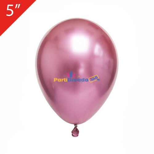 5-Inc-Krom-Balon-Seker-Pembe-100lu