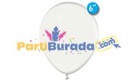 B.E.-6-Inc-Yuvarlak-Metalik-Beyaz-Balon