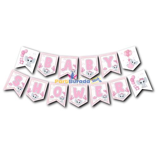 Zikzak-Banner-Baby-Shower-Pembe-Fil